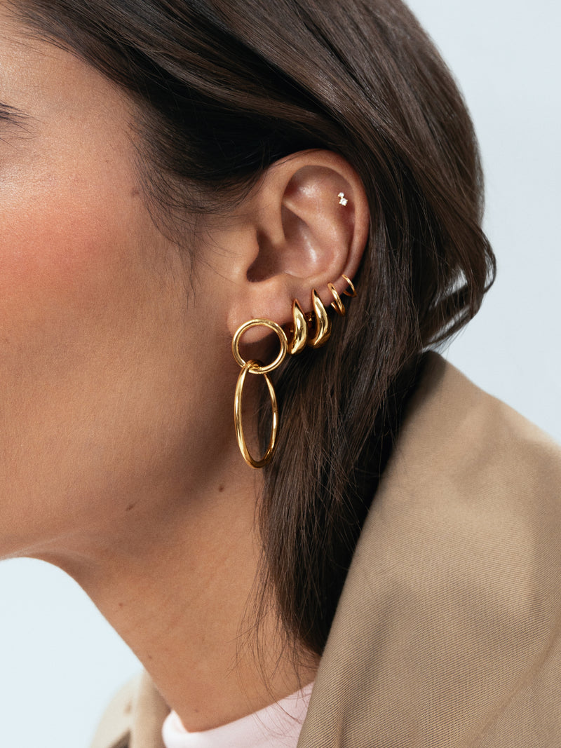 Pendientes Sister Acero Baño Oro