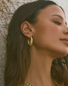 Pendiente Suelto Ear Cuff Tressia Plata Baño Oro