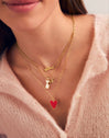 Collar Personalizado Carrie Plata Baño Oro