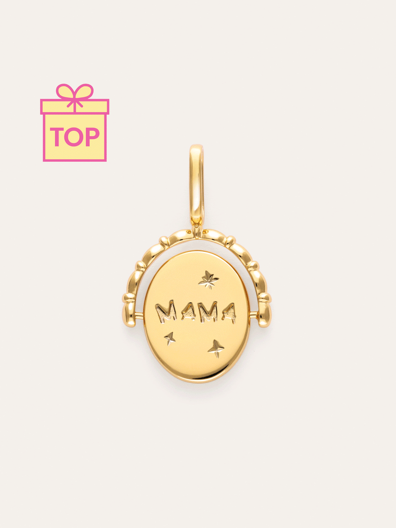 Charm Medaillon Doble Mama Lovely Heart vergoldet
