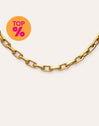 Collier Big Link Acier Plaqué Or