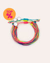 Pack 3 Bracelets Neon Rainbow Fruits Acier