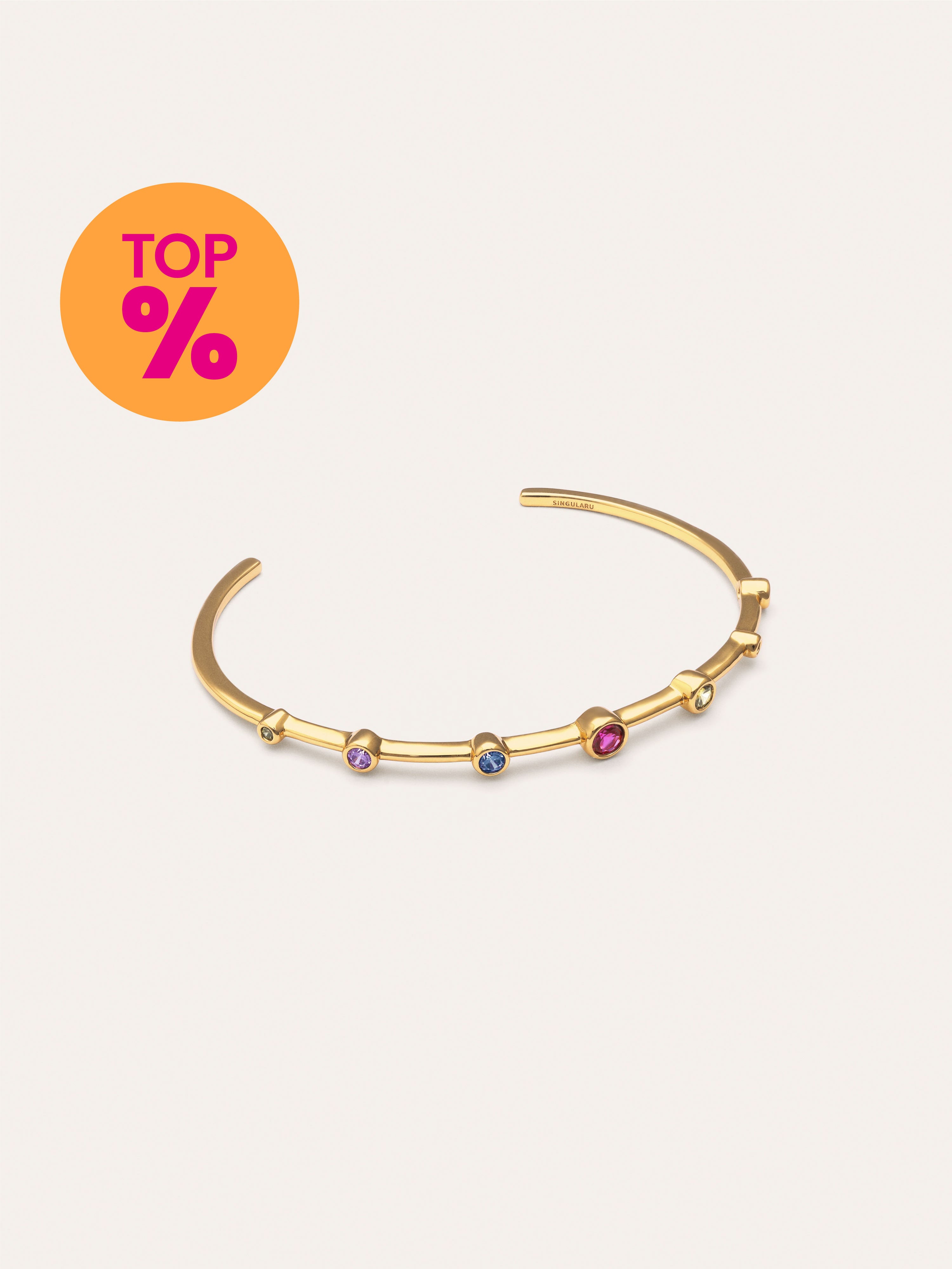 Rainbow Bubbles Bracelet Gold Plated