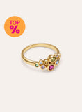 Rainbow Bubbles Gold Ring