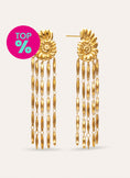 Pendientes Zafira Shells Acero Baño Oro