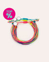 3er-Set Neon Rainbow Fruits Armbänder, Edelstahl