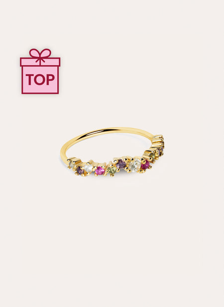 Estellar Colors Ring Silber, vergoldet