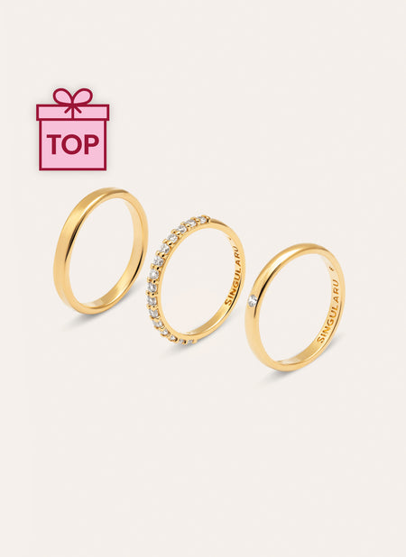 Choices Pack 3 Ringe, vergoldet