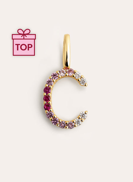 Letter Spark Sakura Gold Charm