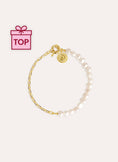 Pulsera Chic Pearl Acero Baño Oro