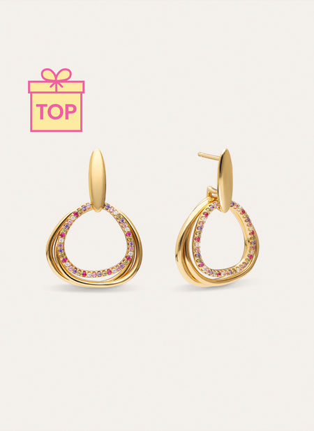 Oria Colors Gold Earrings