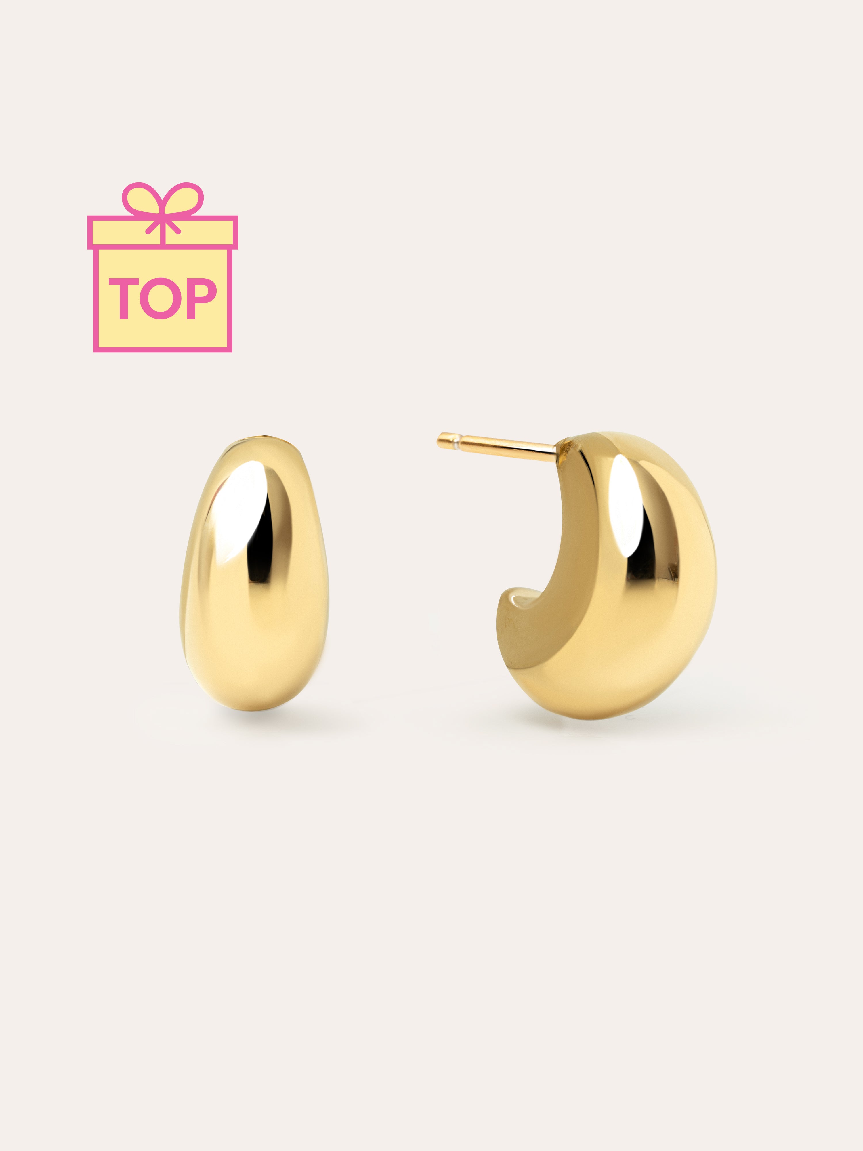 Pendientes Rain Baño Oro