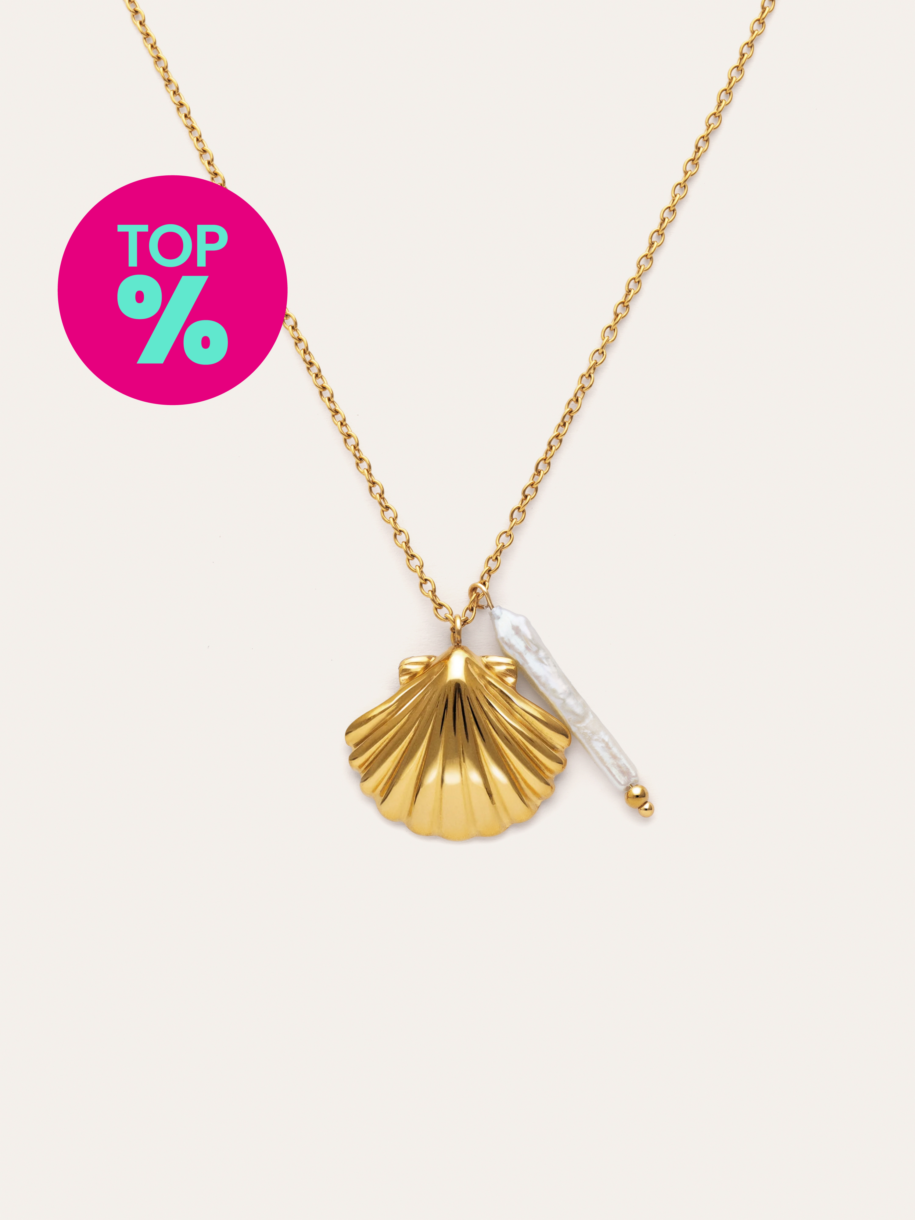 Collar Irida Acero Baño Oro