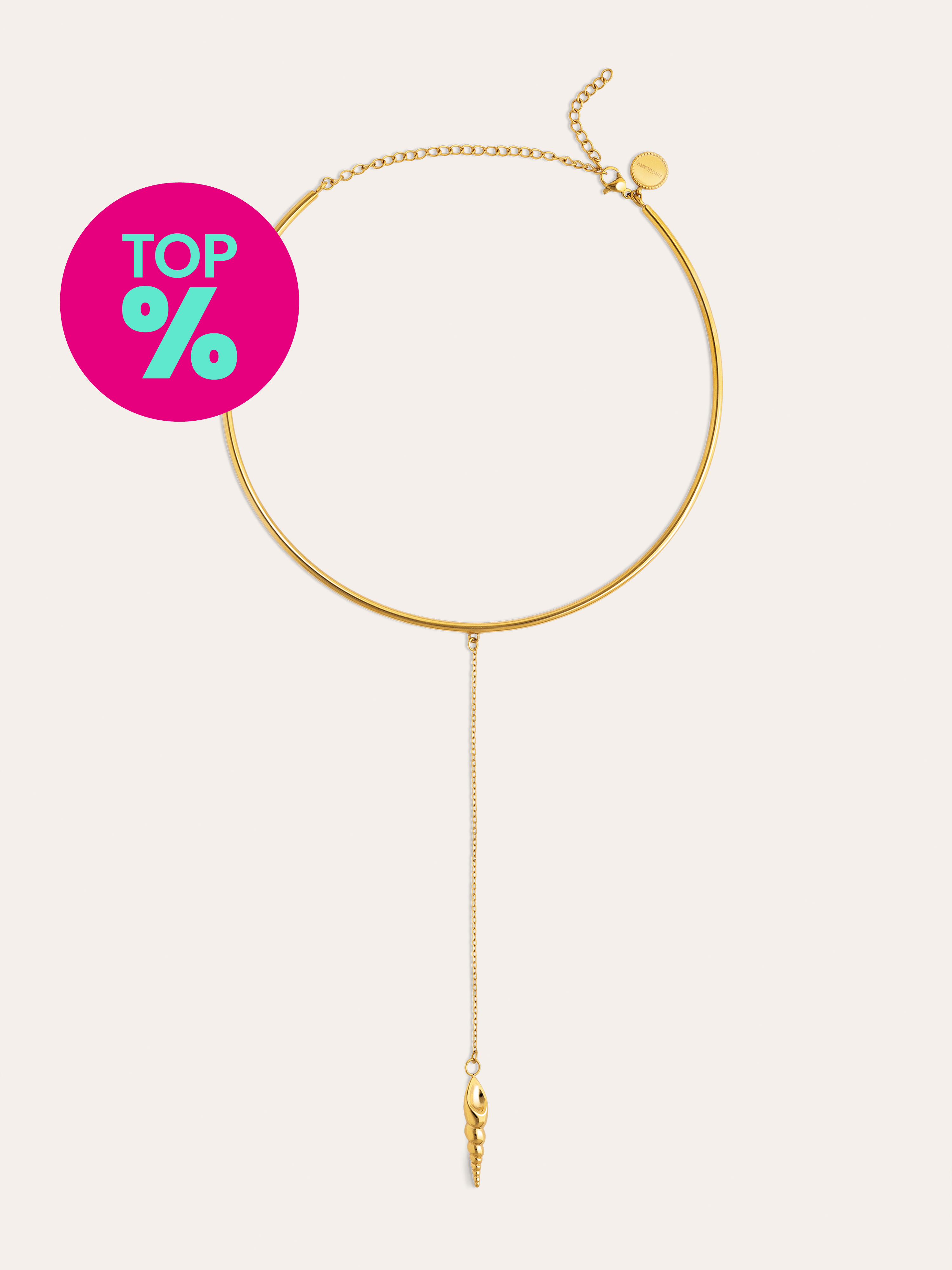 Choker Ítaca Acero Baño Oro