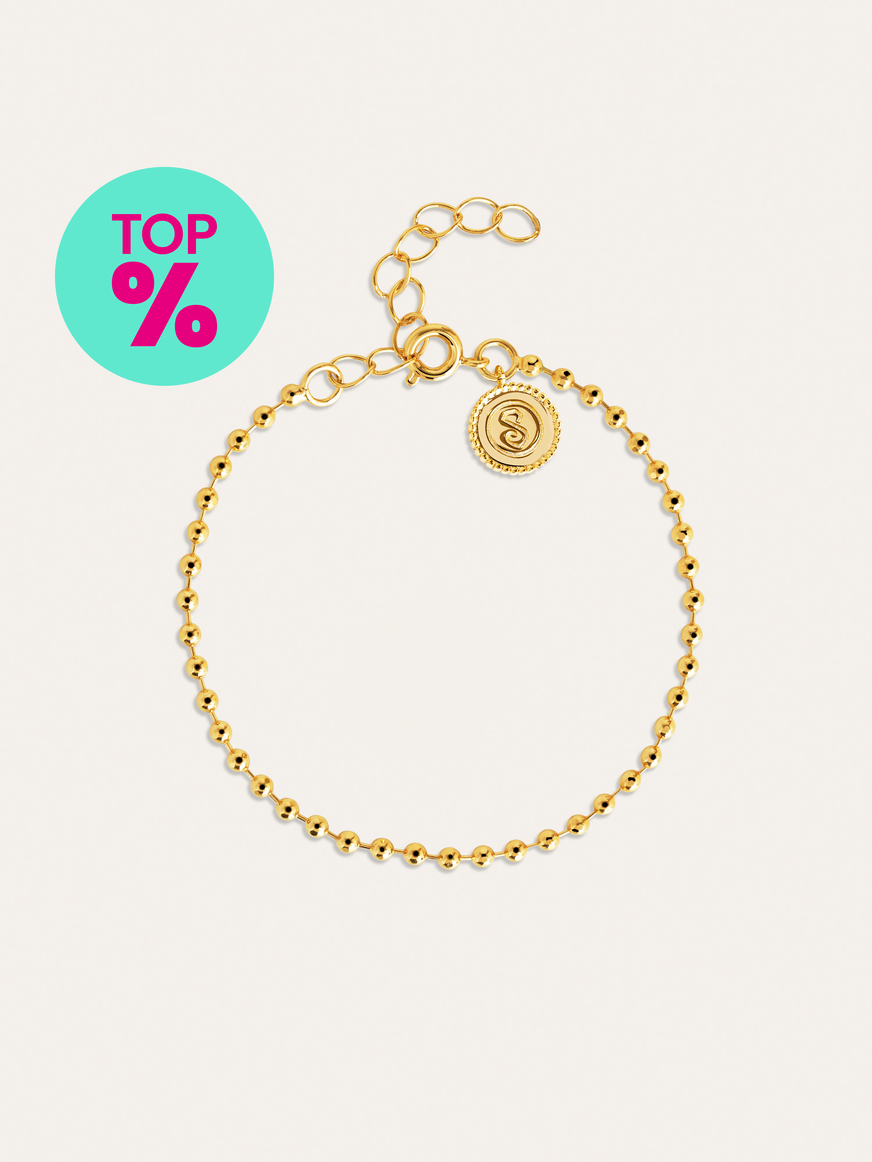 Pulsera Pebbles Baño Oro