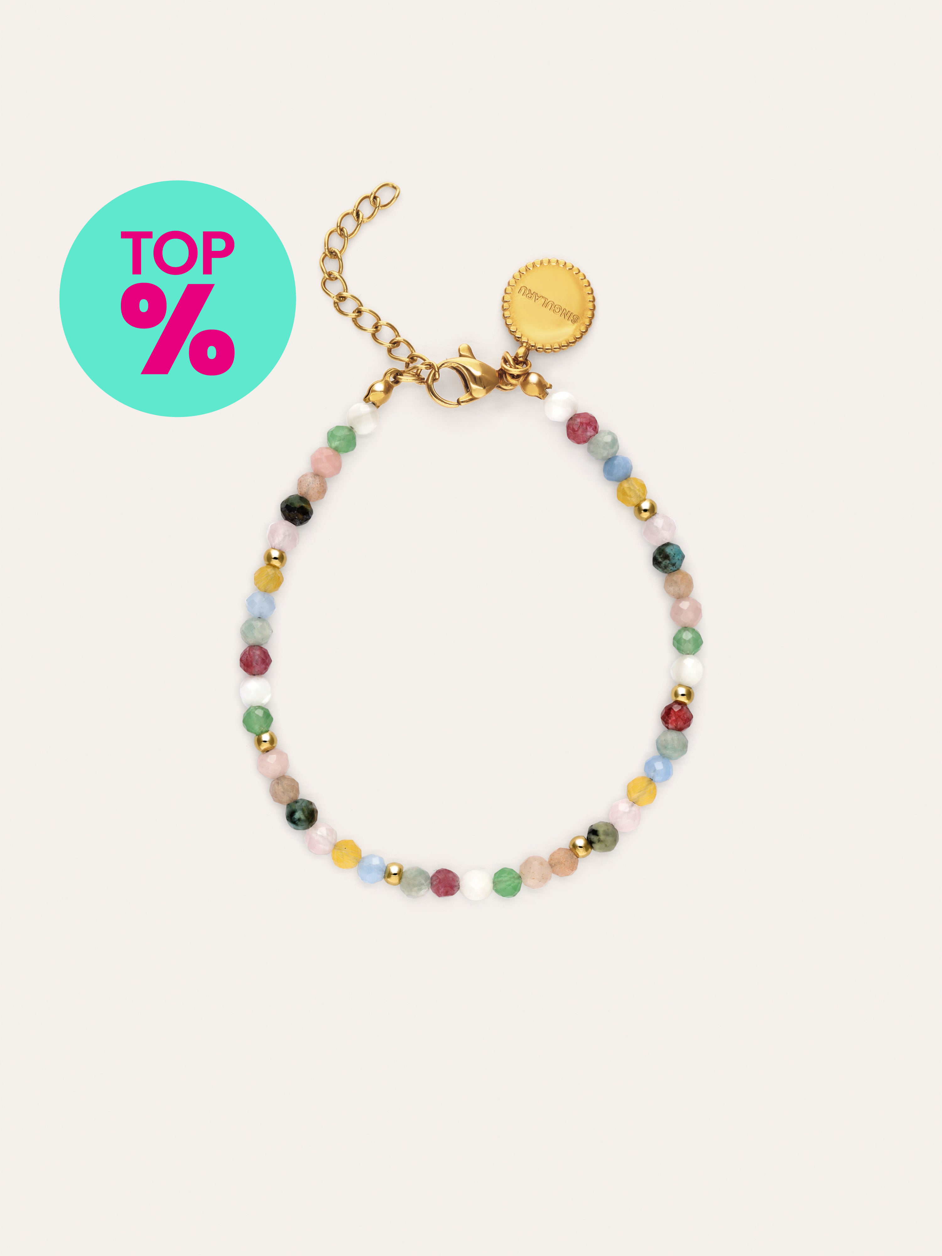 Pulseira Altea Colors Aço Banho de Ouro