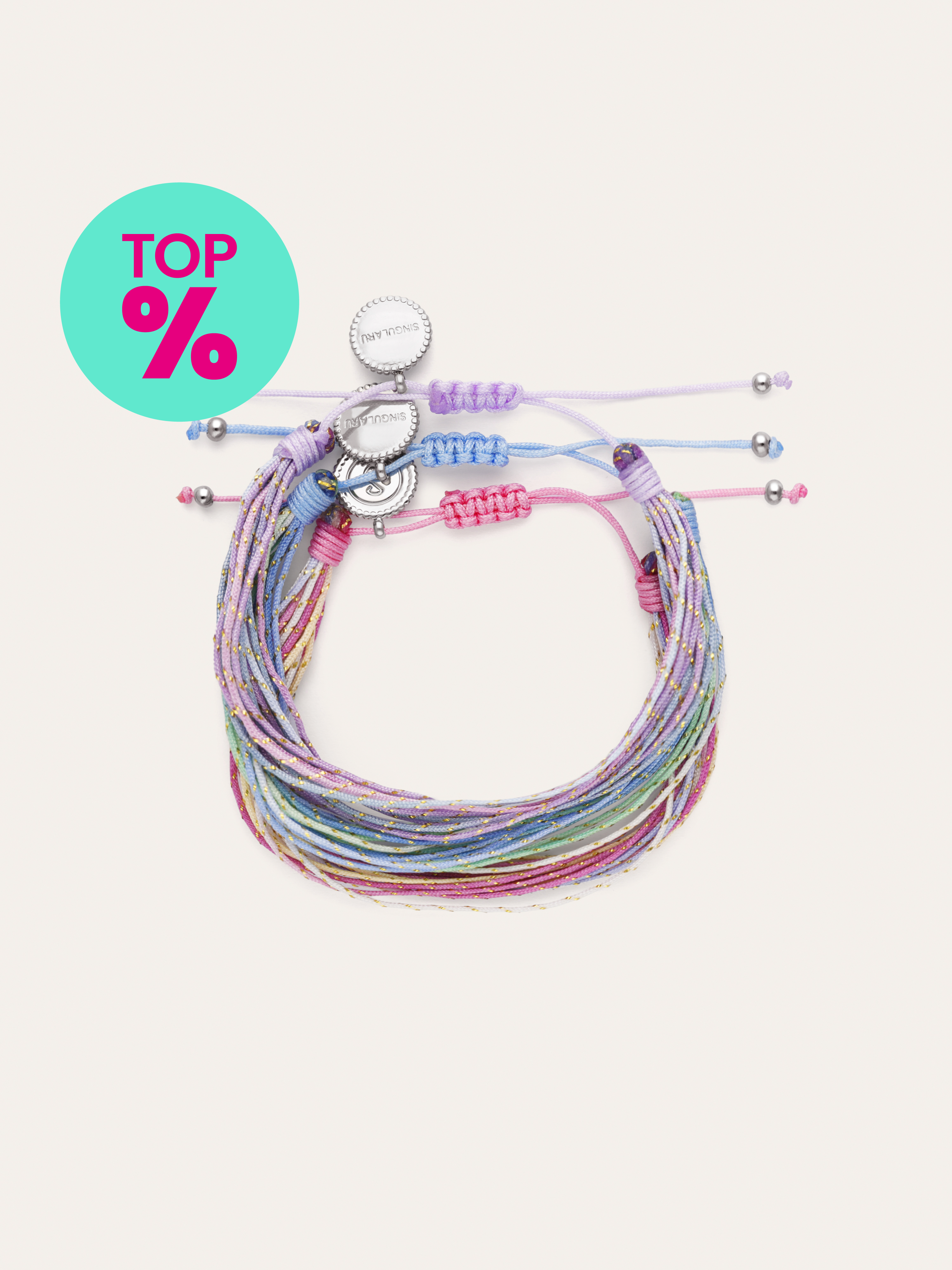 Set of 3 Sunset Spark Steel Bracelets