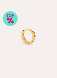 Single Pebbles S Earring Silver 18kt Gold Plated