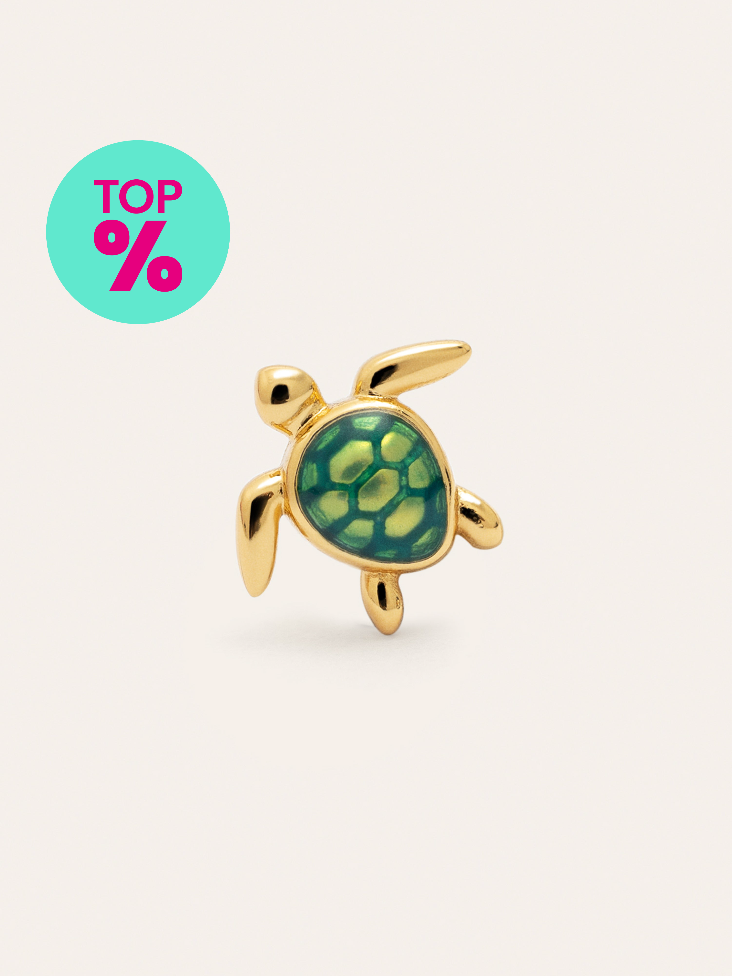 Turtle Gold Single Earring