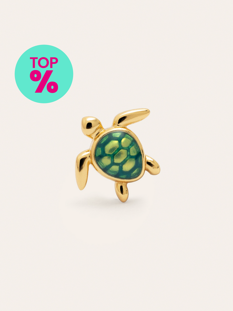 Turtle Gold Single Earring