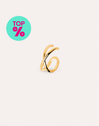 Brinco Individual Ear Cuff Cross Prata Banho de Ouro