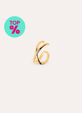 Brinco Individual Ear Cuff Cross Prata Banho de Ouro