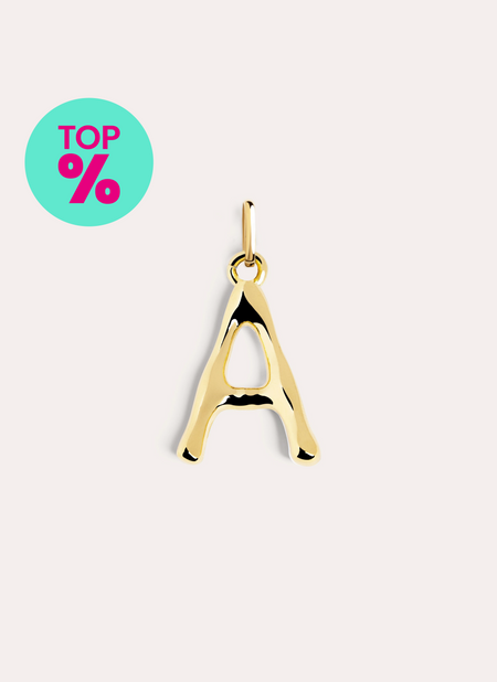 Letter XL Charm vergoldet