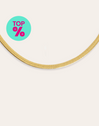 Collar Lisse S Acero Baño Oro