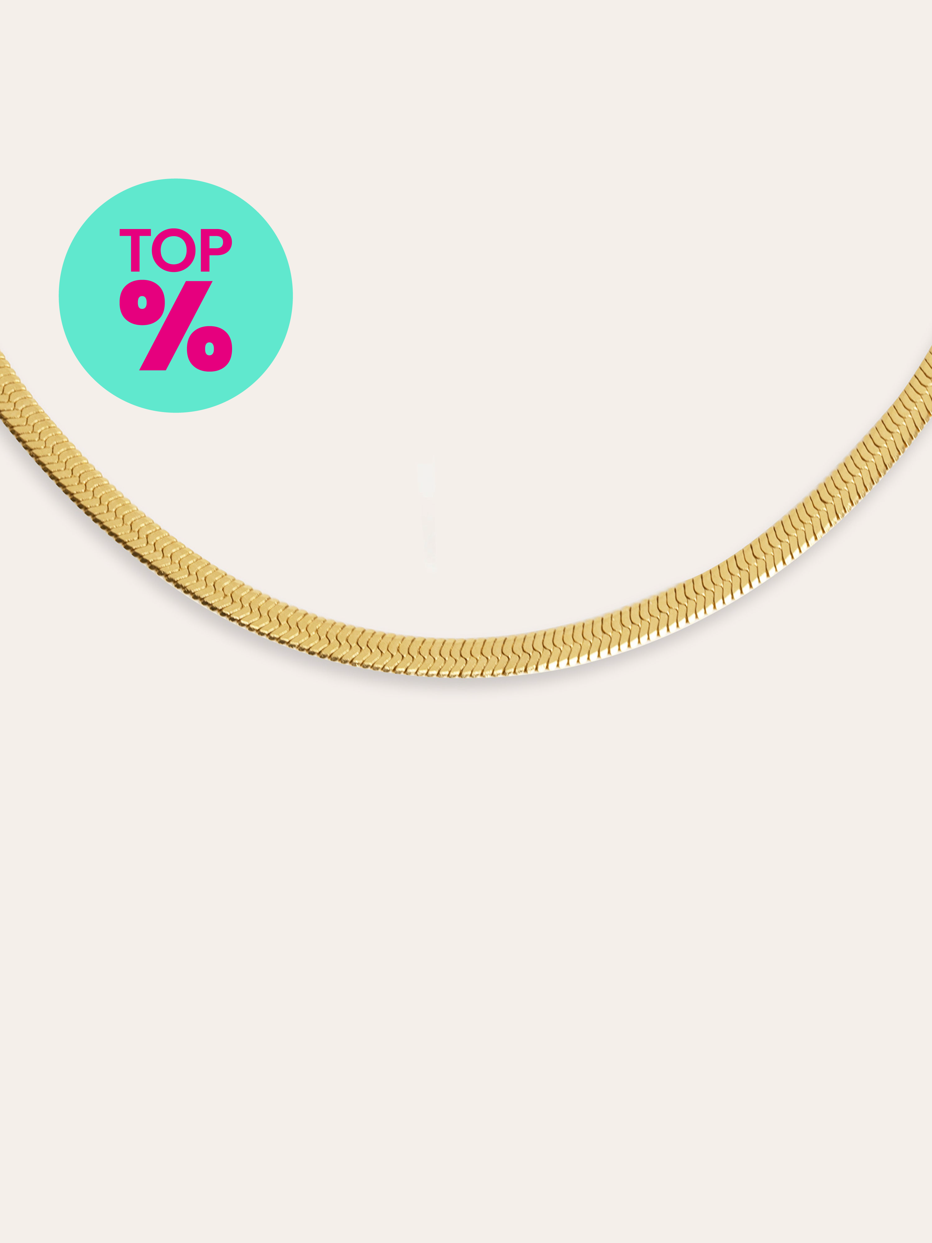Collar Lisse S Acero Baño Oro