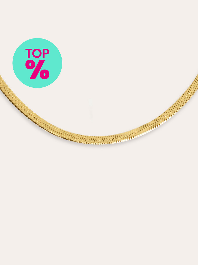 Collar Lisse S Acero Baño Oro