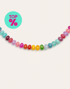 Collar Bloom Stones Acero Baño Oro