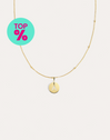 Collar Mini Medallion Plata Baño Oro