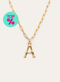 Collier Personnalisé Chic Letter XL Acier Plaqué Or