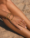Anillo Doble Twist Baño Oro