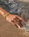 Anillo Doble Twist Baño Oro