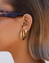 Bolero Stainless Steel Hoop Gold Earrings