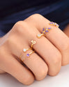 Anillo Buganvilla Baño Oro