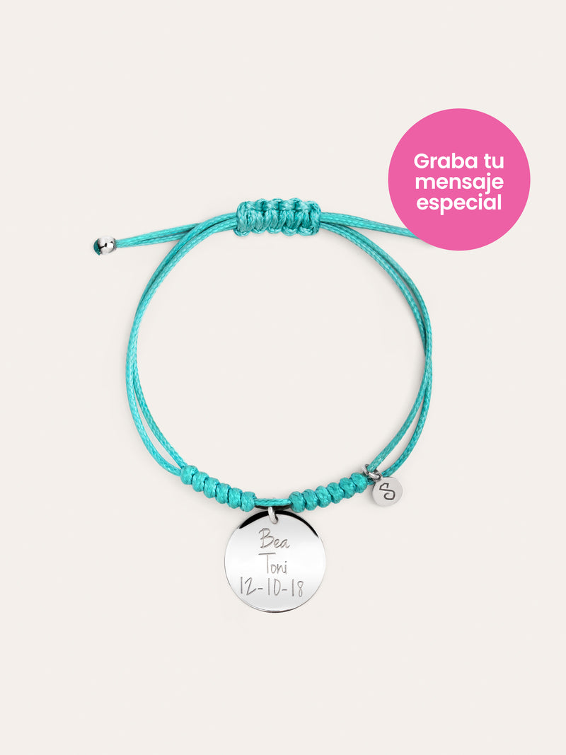 Pulsera Personalizada Dream Chic Emerald Plata