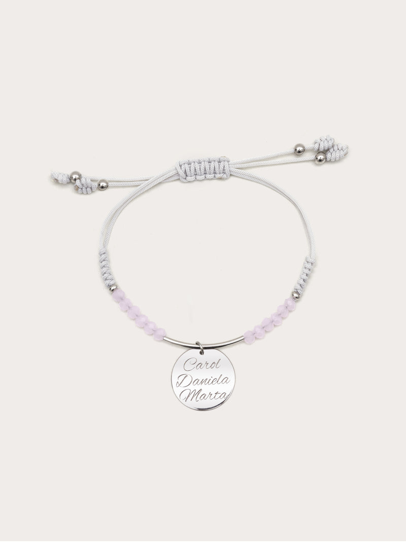 Bracelet personnalisé Dream Pink en argent