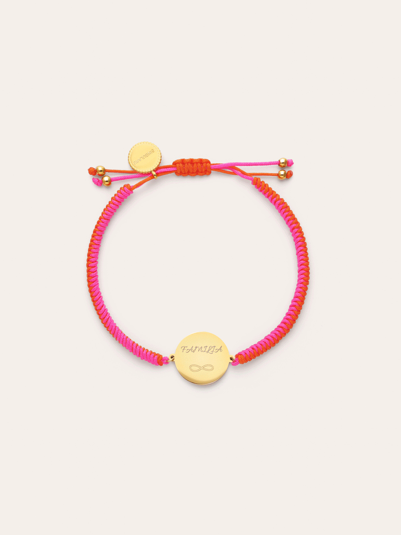 Pulsera Personalizada Moon Atardecer Neón Acero Baño Oro