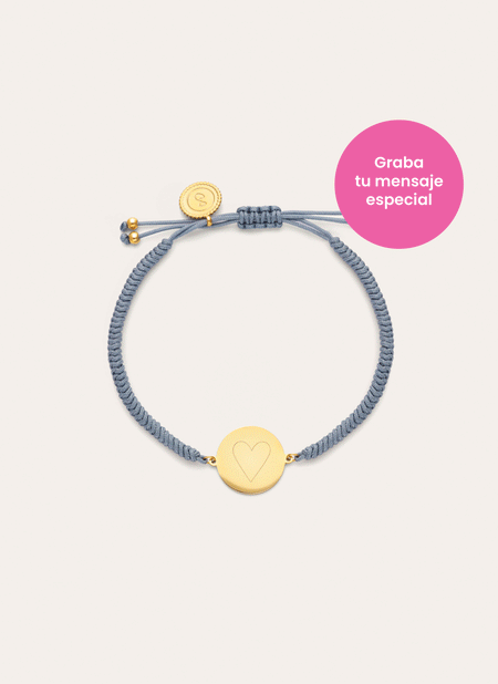 Bracciale Personalizzato Moon Marea Acciaio Placcato Oro