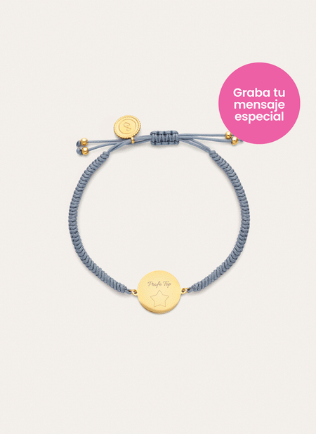 Pulsera personalizada Moon Marea Acero Baño Oro
