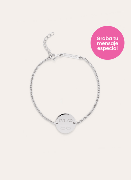 Pulsera Personalizada Little Moon Plata