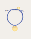 Pulsera Personalizada Medallón Dream Azul Acero Baño Oro