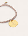 Pulsera Personalizada Medallón Organic Rosa Acero Baño Oro