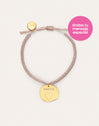 Pulsera Personalizada Medallón Organic Rosa Acero Baño Oro