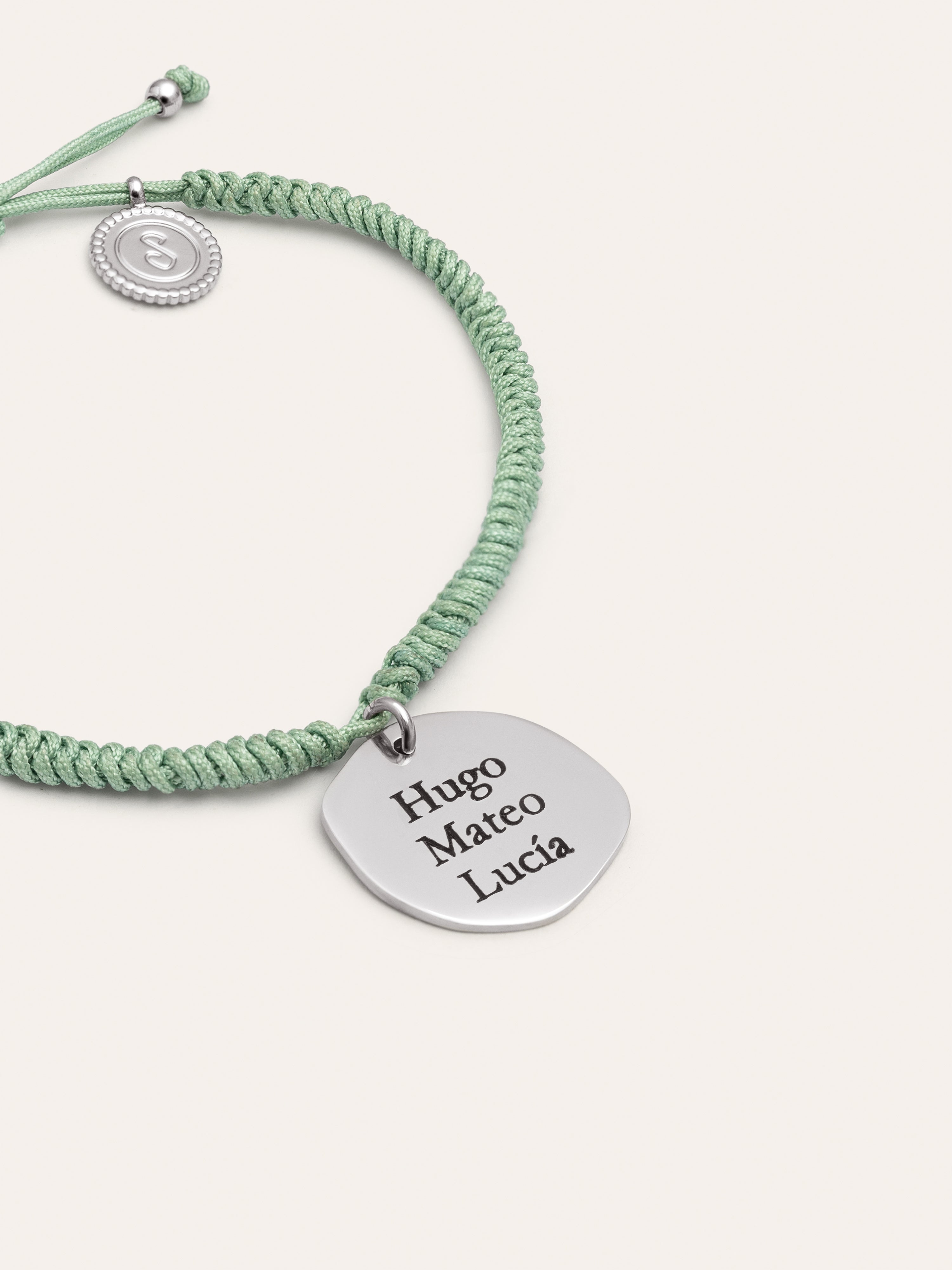 Pulsera Personalizada Medallion Verde Acero