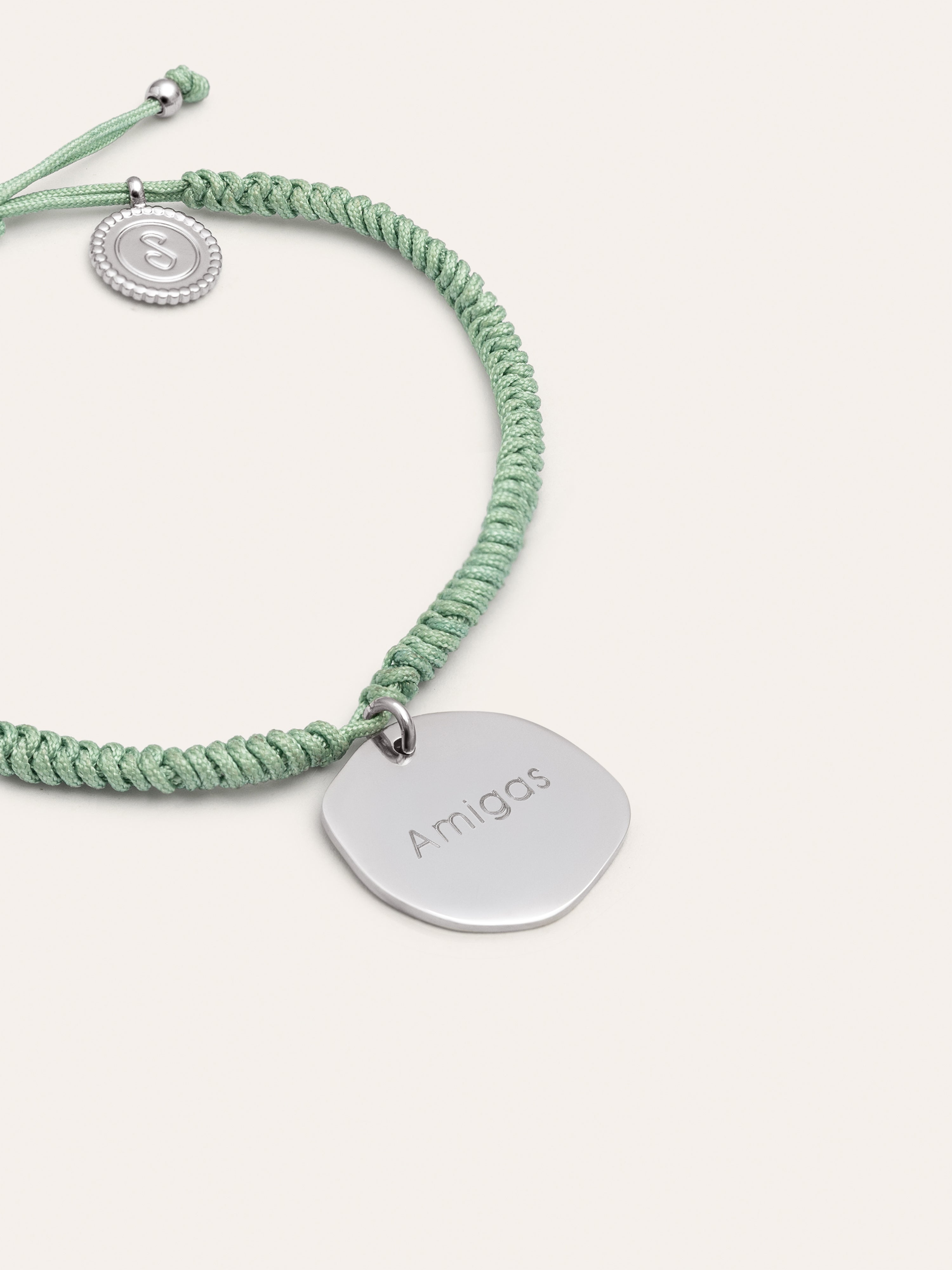 Pulsera Personalizada Medallion Verde Acero