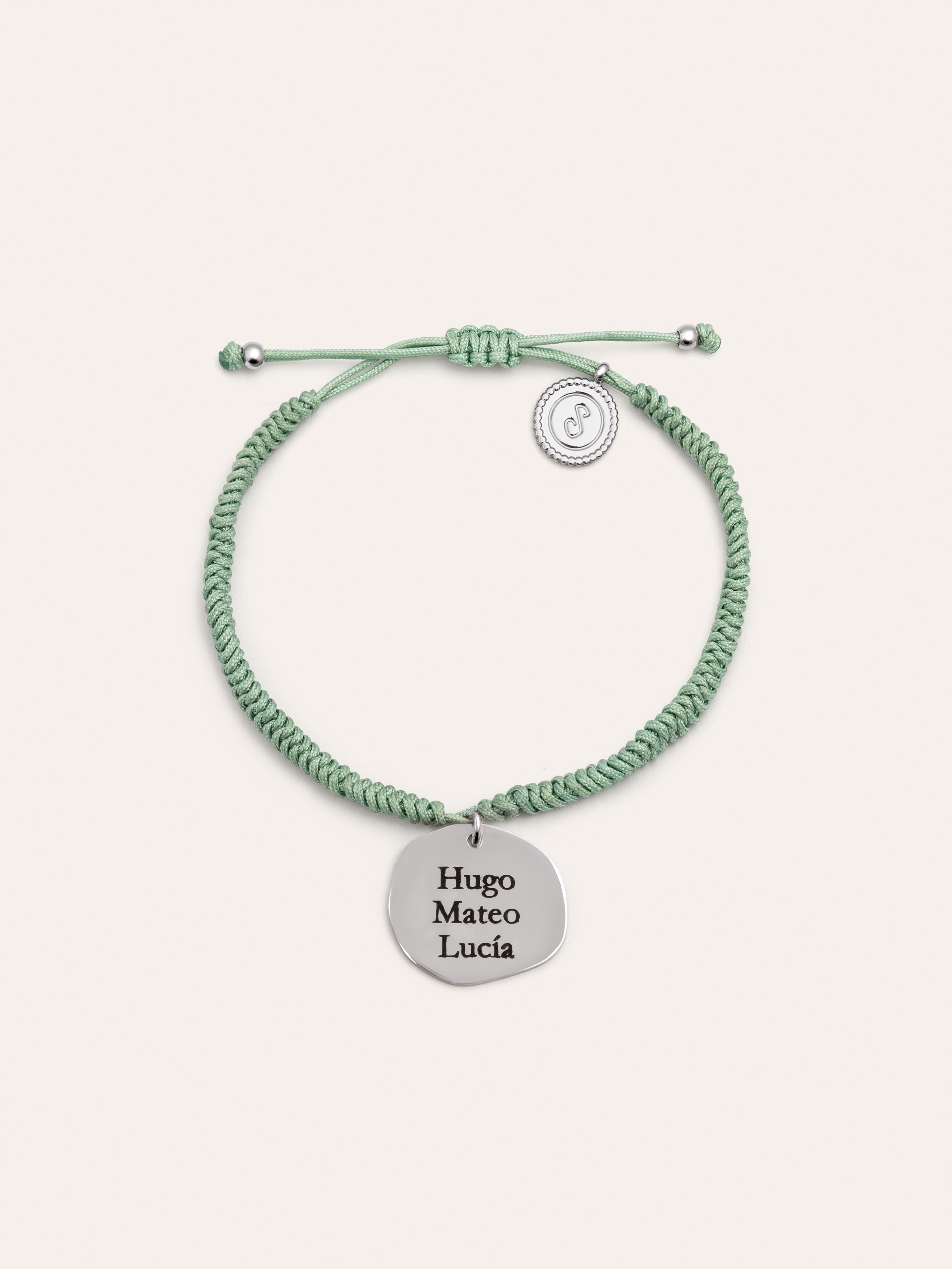 Pulsera Personalizada Medallion Verde Acero