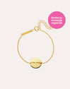 Pulsera Personalizada Moon Plata Baño Oro